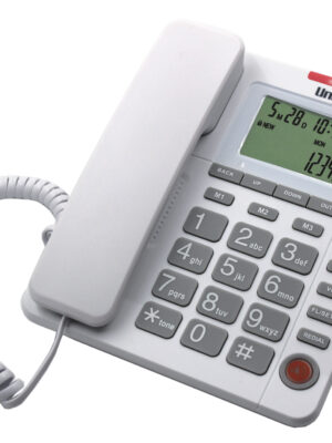 Uniden AS7408 Big Button & Big Display Speaker Phone White