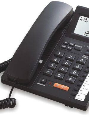 Uniden AS7411 LCD Tilt Adjustable Corded Phone with CID Speaker Black
